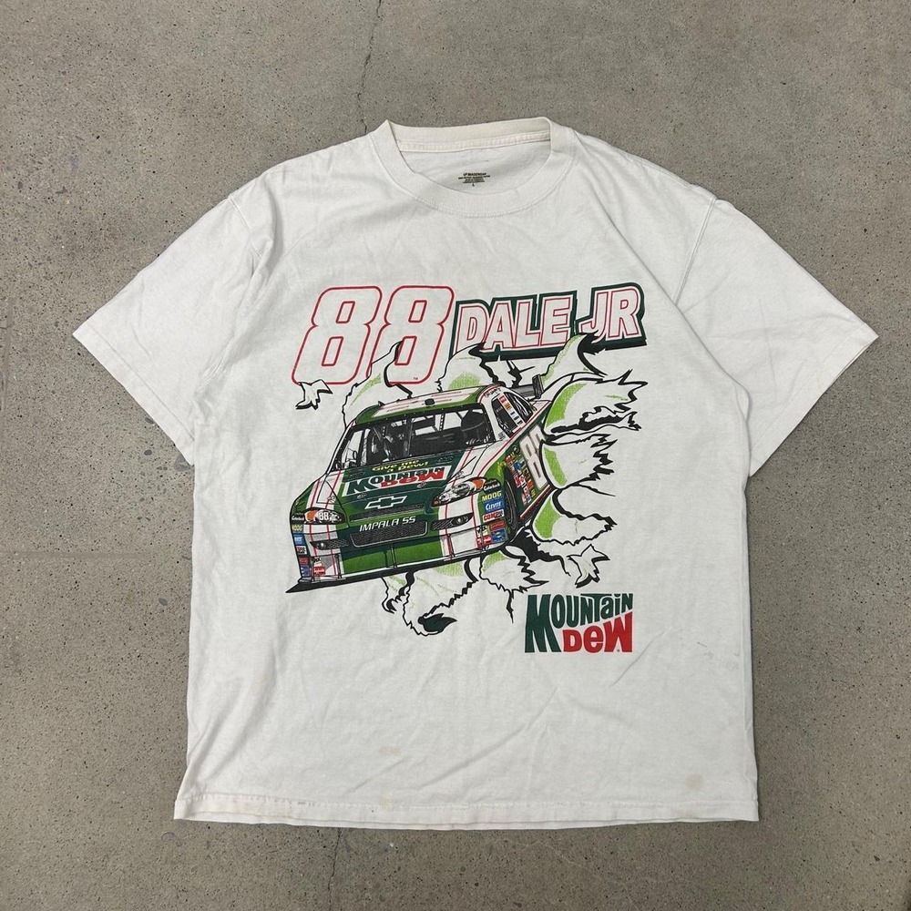 Vintage 2008 NASCAR Dale Earnhardt Jr Breakthrough AOP T-Shirt (Size Large)